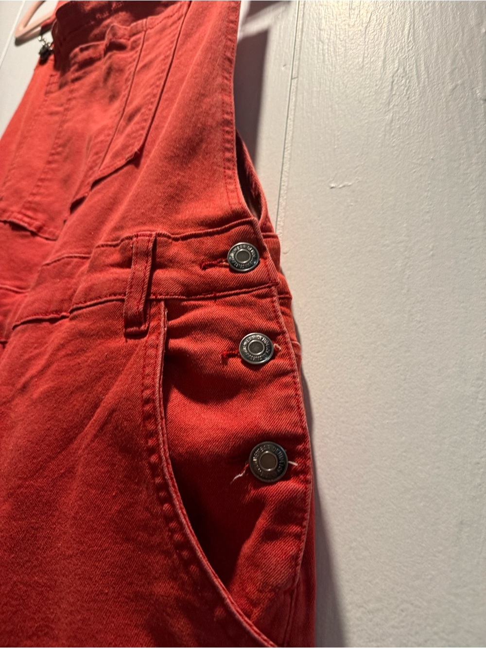 Annie Wear Red Super Flare Overalls - Picture 7 of 9